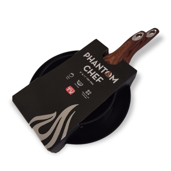 Phantom Chef 8" & 11" Fry Pan Black NWT - Picture 4 of 4